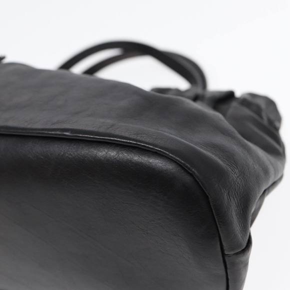 GUCCI Hand Bag Leather 2way Black Gold 212994 Auth ac3216 - Picture 10 of 16